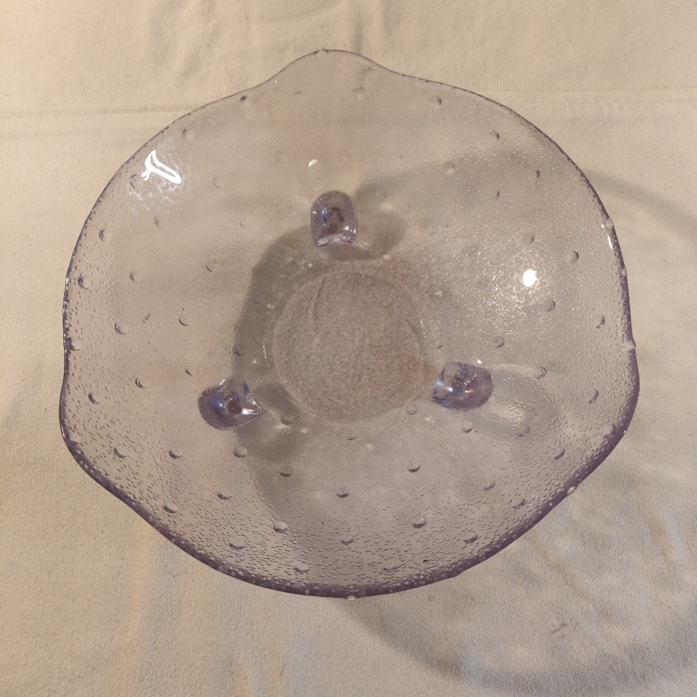 Lavender Hobnail Depression Glass Bowl